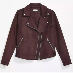 LOFT Faux Suede Moto Jacket